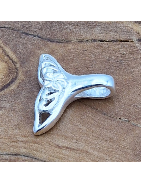 Charm Fischflosse 11x13mm, 925 Silber