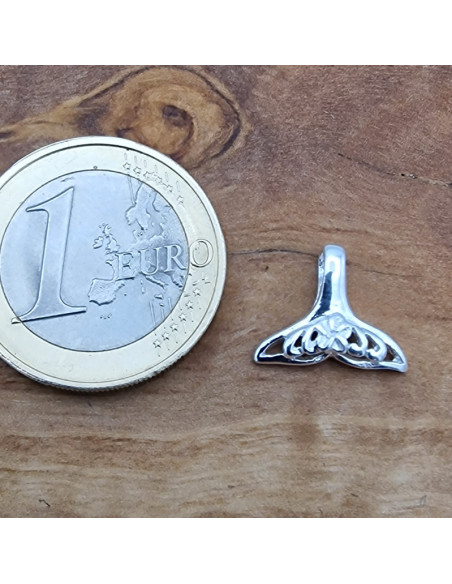 Charm Fischflosse 11x13mm, 925 Silber