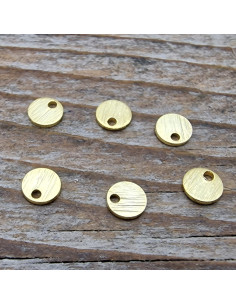 Charm Plakette 4mm, 925 Silber vergoldet 2