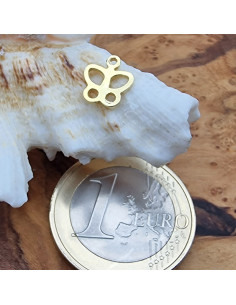 Charm Schmetterling 8mm, 925 Silber vergoldet 2