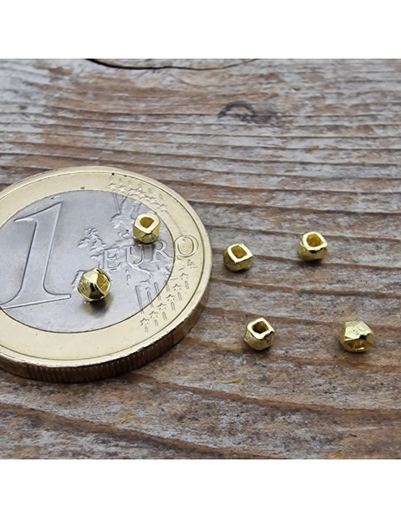 Zwischenteil, 3x2mm, 925 Silber vergoldet