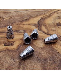 Endkappe 10x7x4mm, Metall Antik