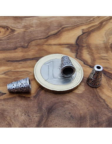 Endkappe 10x7x4mm, Metall Antik