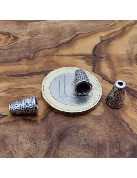 Endkappe 10x7x4mm, Metall Antik