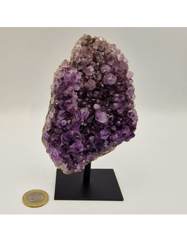 Amethyst auf Metallständer 14cm