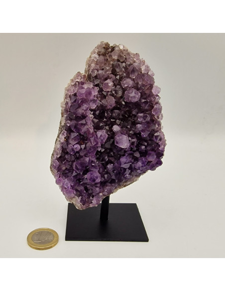 Amethyst auf Metallständer 14cm
