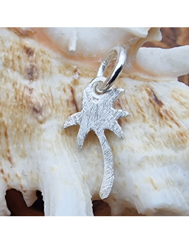 Charm Palme matt 19mm, 925 Silber