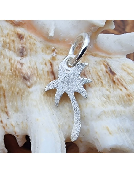 Charm Palme matt 19mm, 925 Silber