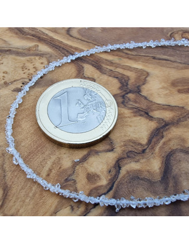Herkhimer Diamantkette (Bergkristall) 2mm