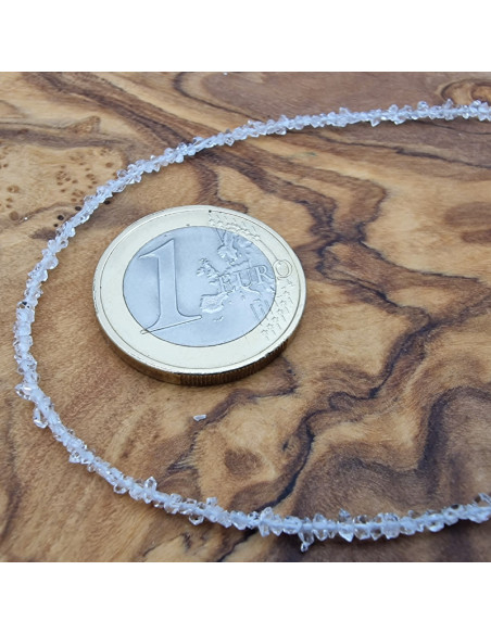 Herkhimer Diamantkette (Bergkristall) 2mm
