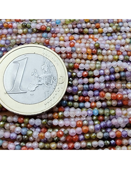 Zirkoniakette-stark funkelnd-facettiert 2mm