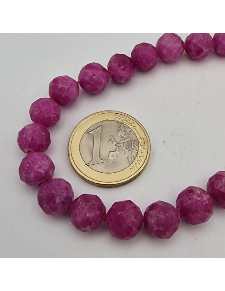 Rubin Kette facettiert 10mm