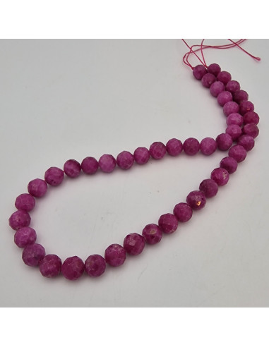 Rubin Kette facettiert 10mm