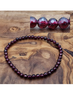 Granat 4mm Armband facettiert
