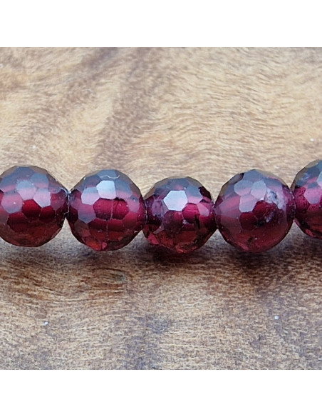 Granat 4mm Armband facettiert