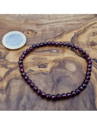 Granat 4mm Armband facettiert