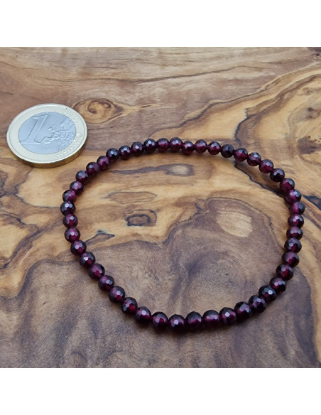 Granat 4mm Armband facettiert