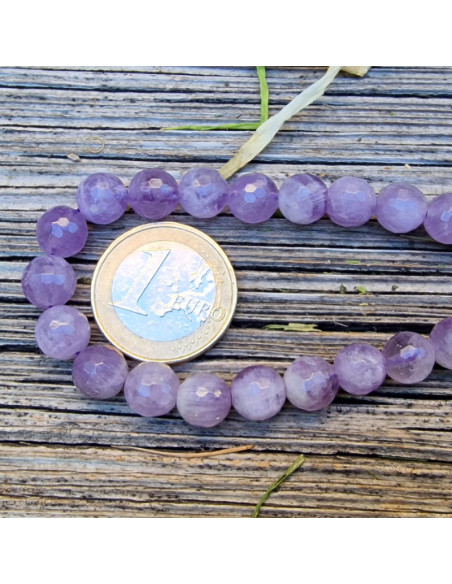 Lavendelamethystkette (Lavendelquarz) 8mm facettiert