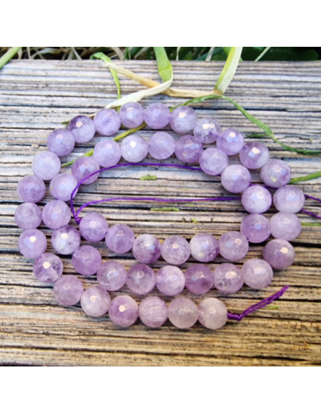 Lavendelamethystkette (Lavendelquarz) 8mm facettiert