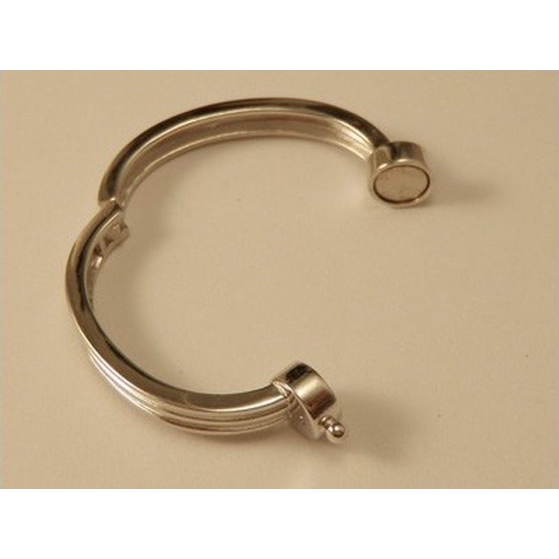 Magnetschliesse Kettenverkürzer 24x31mm, 925 Silber rhodiniert