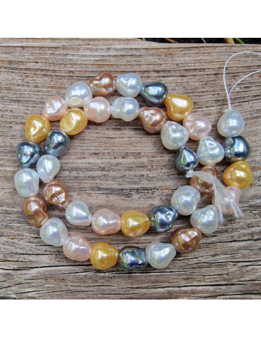 Shellperle Barock Multicolor 10mm