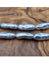 Shellperle 8x22mm grau