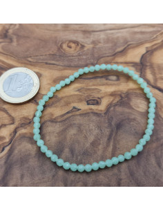 grüner Angelit Armband 3mm facettiert 2