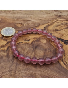 Erdbeerquarz 8mm Armband 2