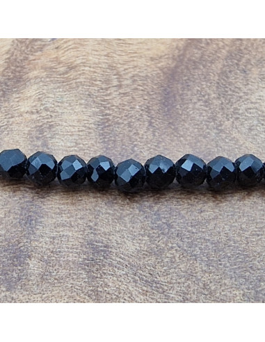 Black Spinellkette 2mm/44cm facettiert