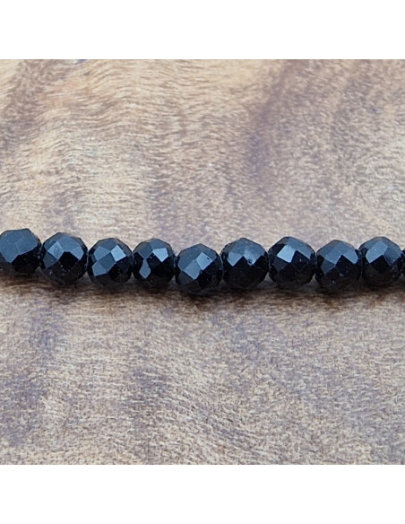 Black Spinellkette 2mm/44cm facettiert