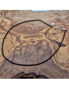 Black Spinellkette 2mm/44cm facettiert