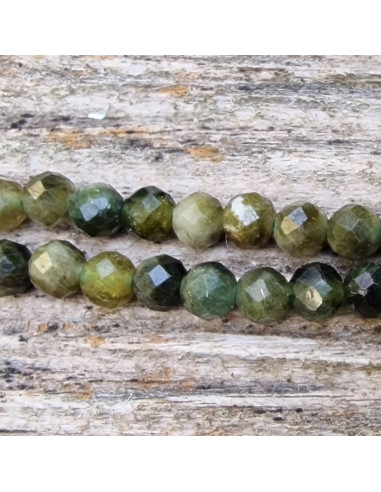 grüne Turmalinkette facettiert 3mm