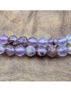 Purple Phantomquarzkette (Amethyst) facettiert 4mm