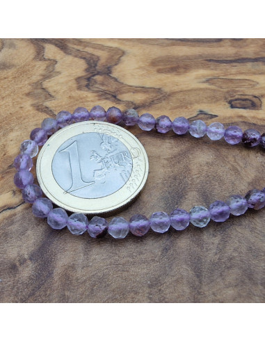 Purple Phantomquarzkette (Amethyst) facettiert 4mm