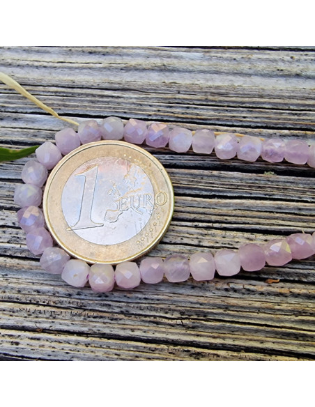 Kunzitkette facettiert 4x4mm