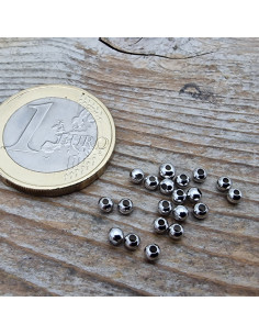 Quetschkugel 1.2mm, 925 Silber rhodiniert, 20 Stk 2