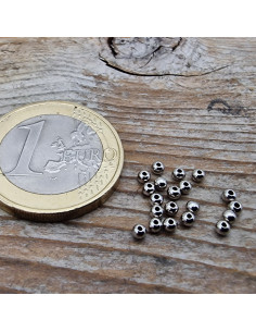 Quetschkugel 0.8mm, 925 Silber rhodiniert, 20 Stk 2