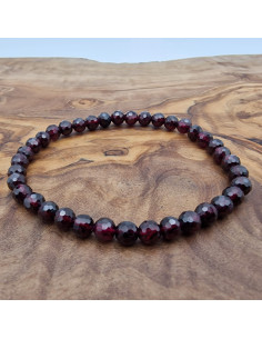 Granat 5mm Armband facettiert