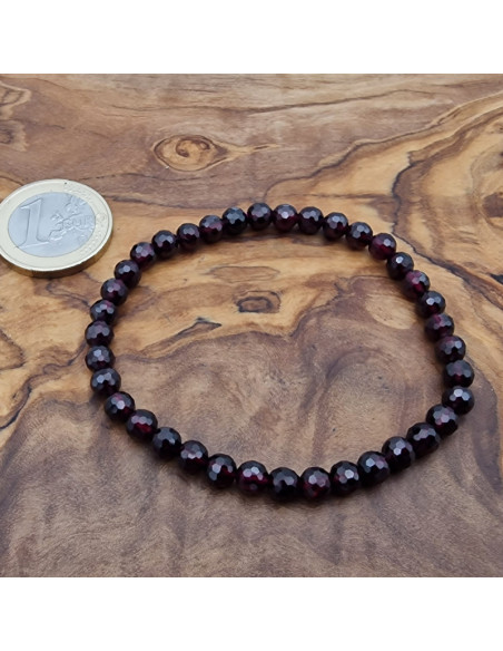 Granat 5mm Armband facettiert