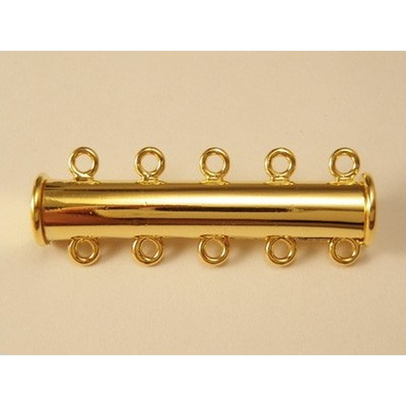 Magnetschliesse 5x30mm vergoldet, 5-reihig