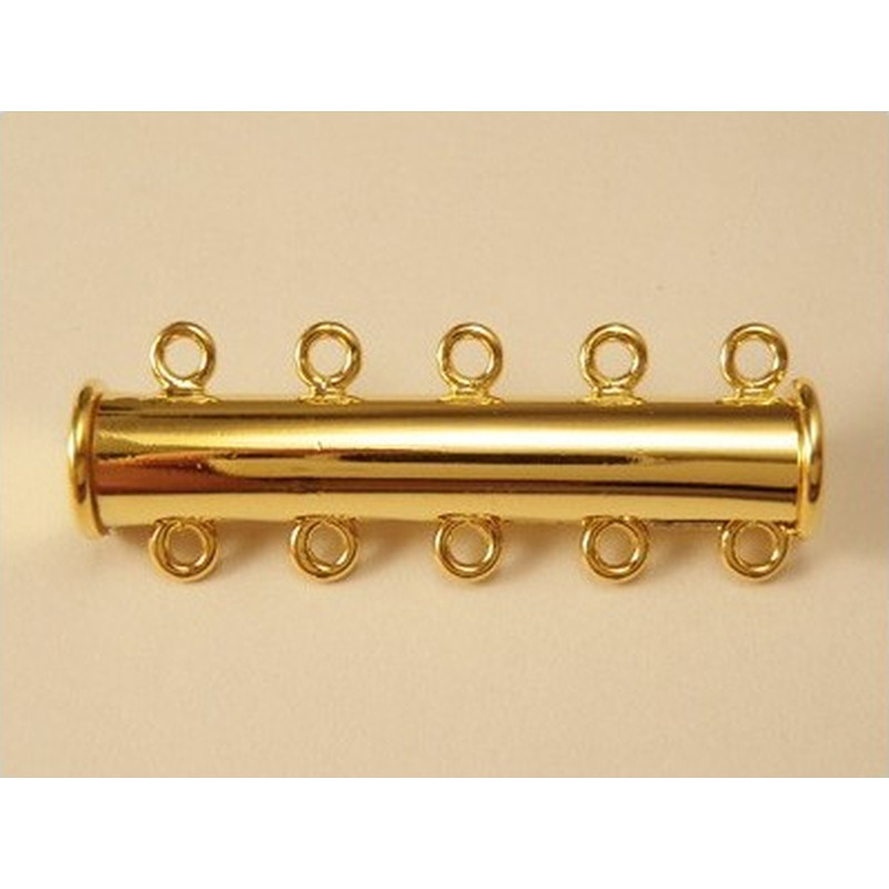 Magnetschliesse 5x30mm vergoldet, 5-reihig