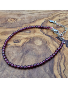 Granat Armband 3mm facettiert