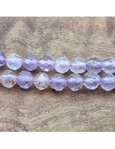 Purple Phantomquarzkette (Amethyst) facettiert 3mm