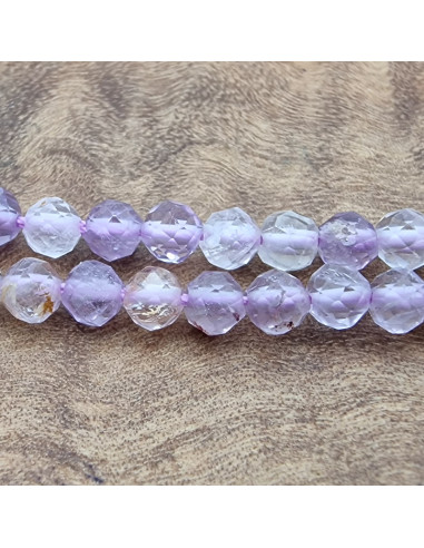 Purple Phantomquarzkette (Amethyst) facettiert 3mm