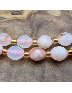 Sakuraachatkette 6x8mm facettiert