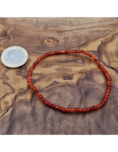 Carneol 3mm Armband facettiert