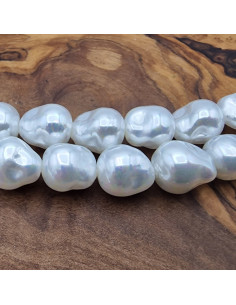 Shellperle Barock weiß 10mm
