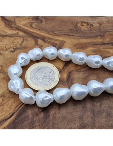 Shellperle Barock weiß 10mm