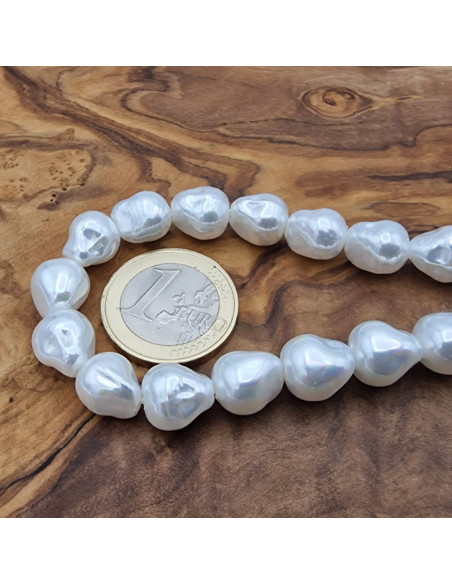 Shellperle Barock weiß 10mm