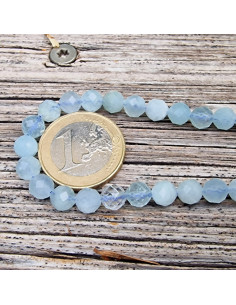 Aquamarinkette facettiert 6mm 2